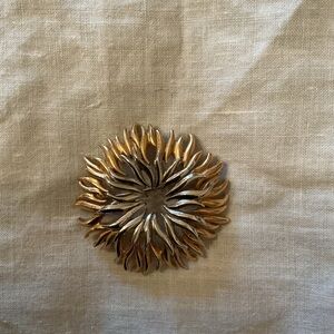 Gold and Silver Floral Brooch